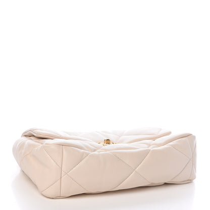 Chanel Lambskin Quilted Large 19 Flap Light Beige 4 of 11