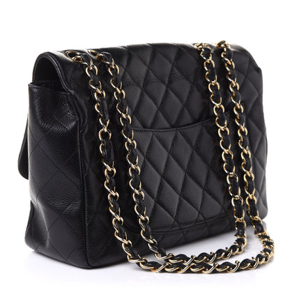 Chanel Caviar Quilted Jumbo Single Flap Black 3 of 11