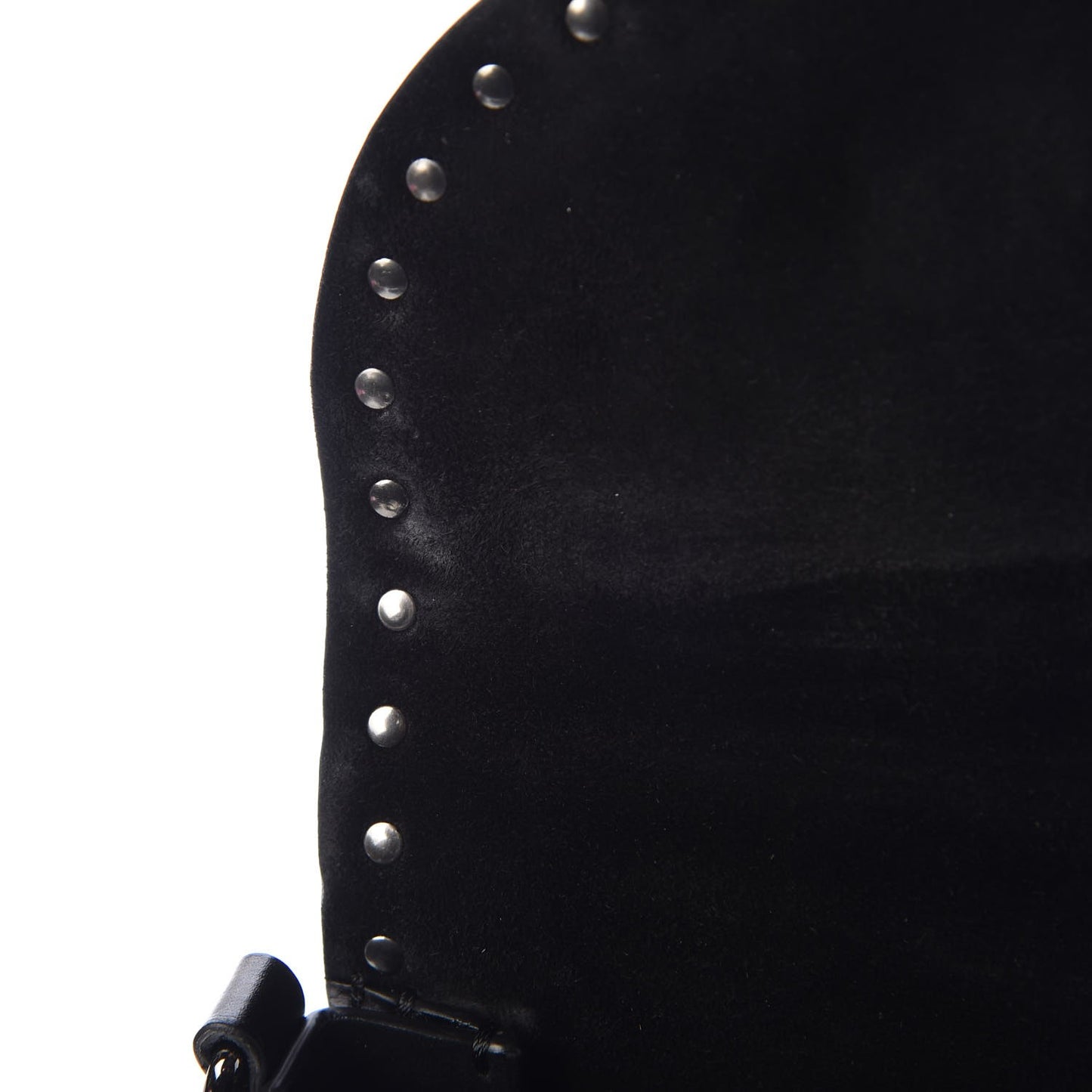 Craquele Calfskin Guitar Strap Rockstud Rolling Shoulder Flap Messenger Bag Black