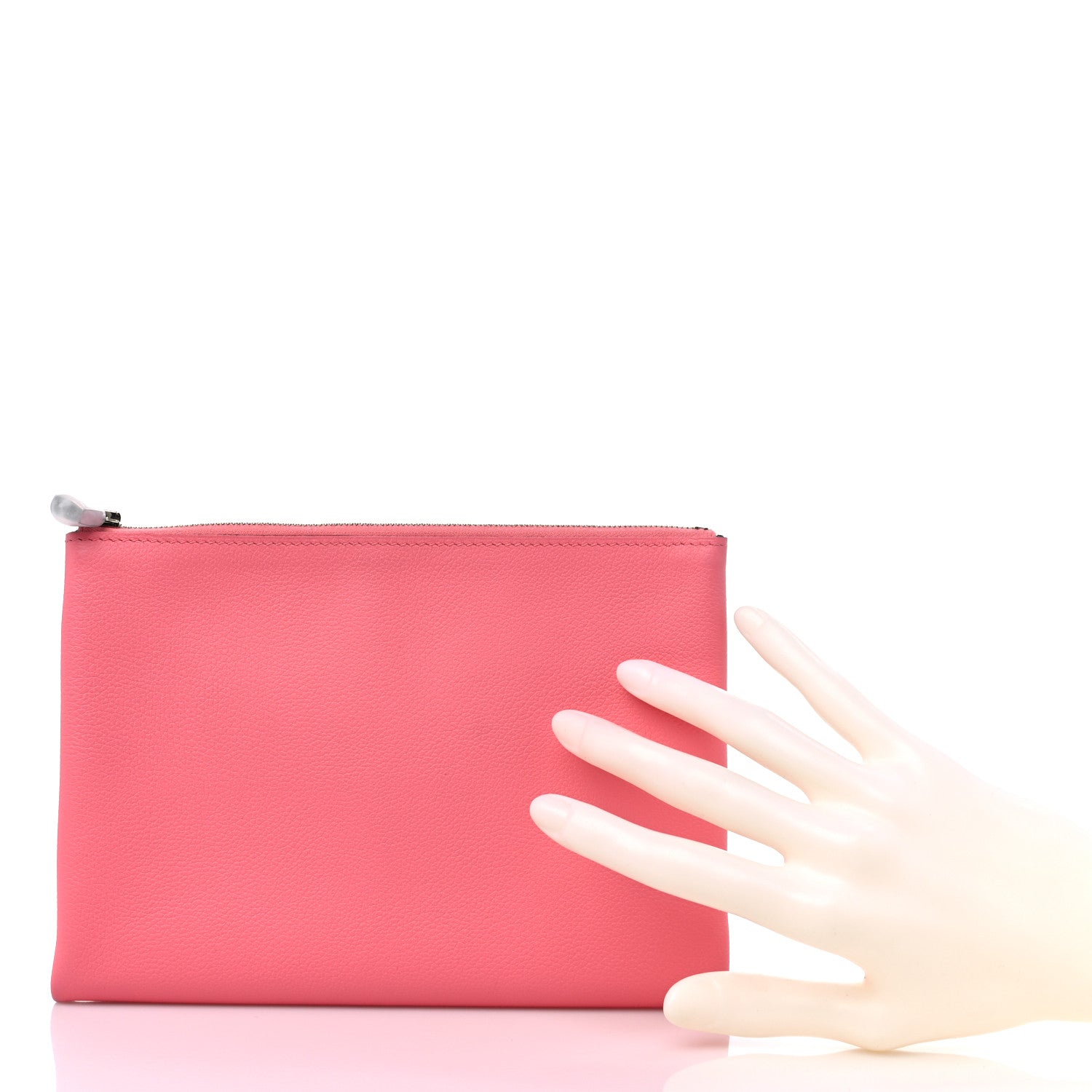 Hermes Evercolor Atout Pouch Rose Azalee Vert Cypress 2 of 11