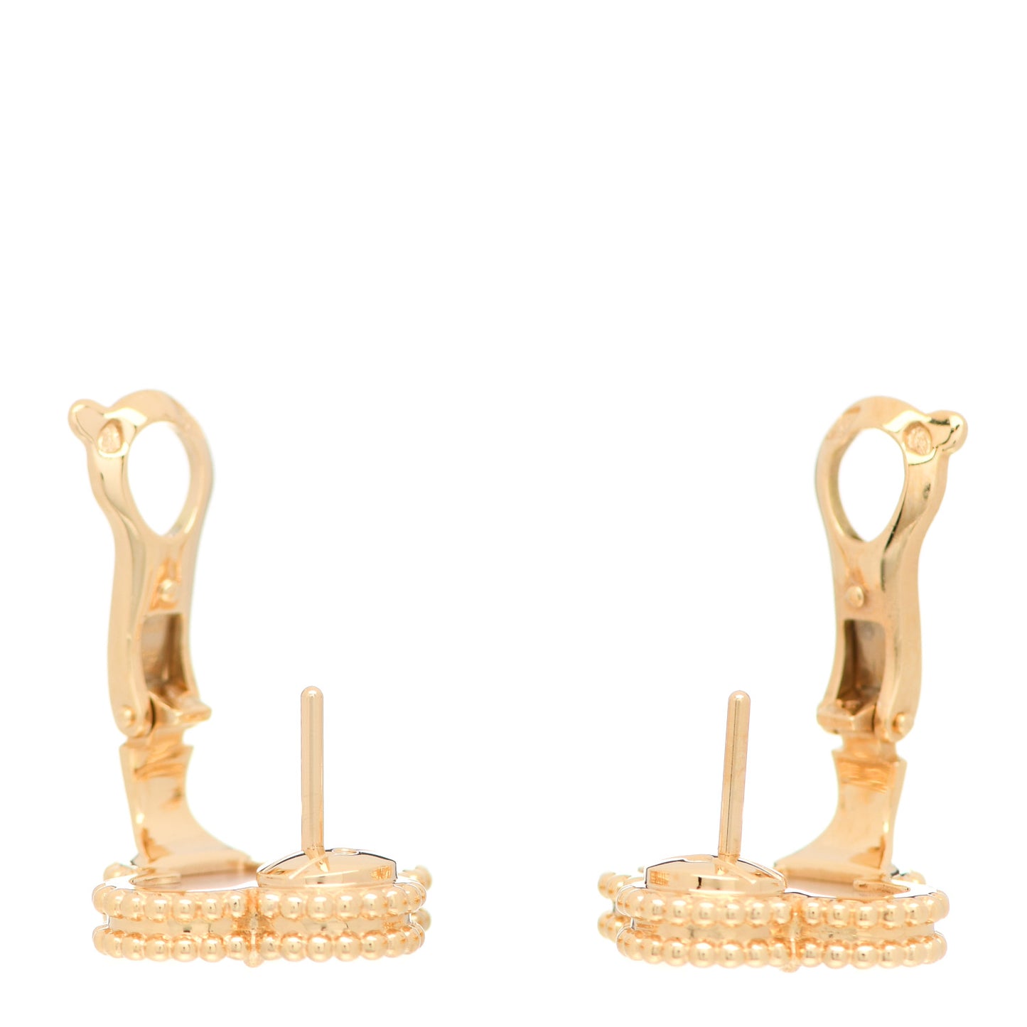 18K Yellow Gold Mother of Pearl Vintage Alhambra Earrings