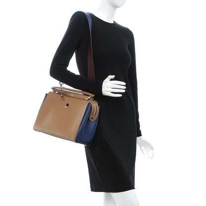 Fendi Vitello Baltico DotCom Satchel Sand Blueberry 2 of 10