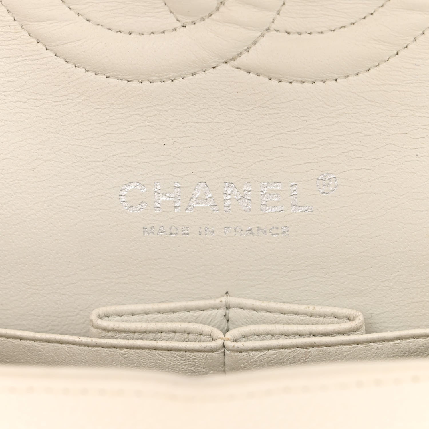 Chanel Washed Caviar Quilted 2.55 Reissue 225 Bijoux Chain Flap White 6 of 12