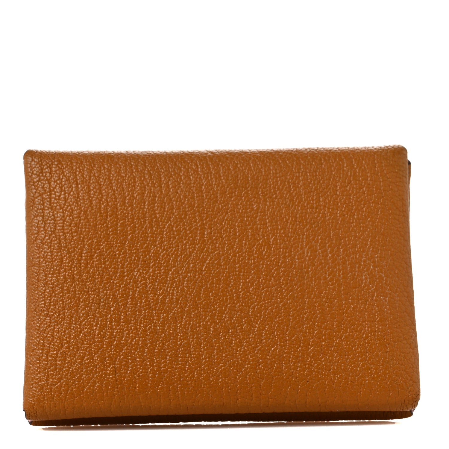 Hermes Chevre Mysore Verso Calvi Duo Card Case Caramel Rose Sakura 1 of 6