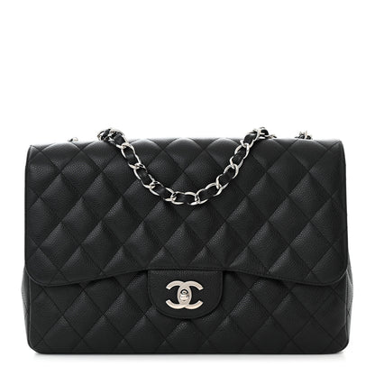 Chanel Caviar Quilted Jumbo Single Flap Black 1 of 10