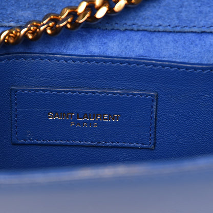 Saint Laurent Grain De Poudre Small Classic Monogram Kate Satchel Royal Blue 6 of 14