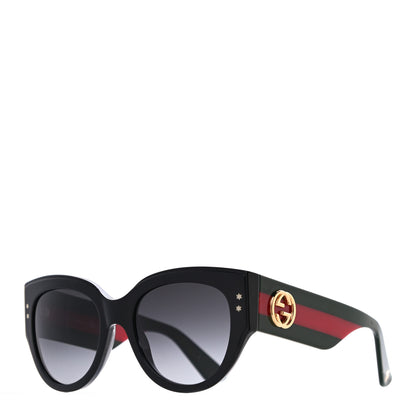 Gucci Acetate Oversized Rectangle Frame Web Sunglasses GG3864/S Black 1 of 7