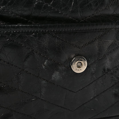 Saint Laurent Crinkled Calfskin Matelasse Monogram Medium Niki Chain Satchel Black 10 of 10