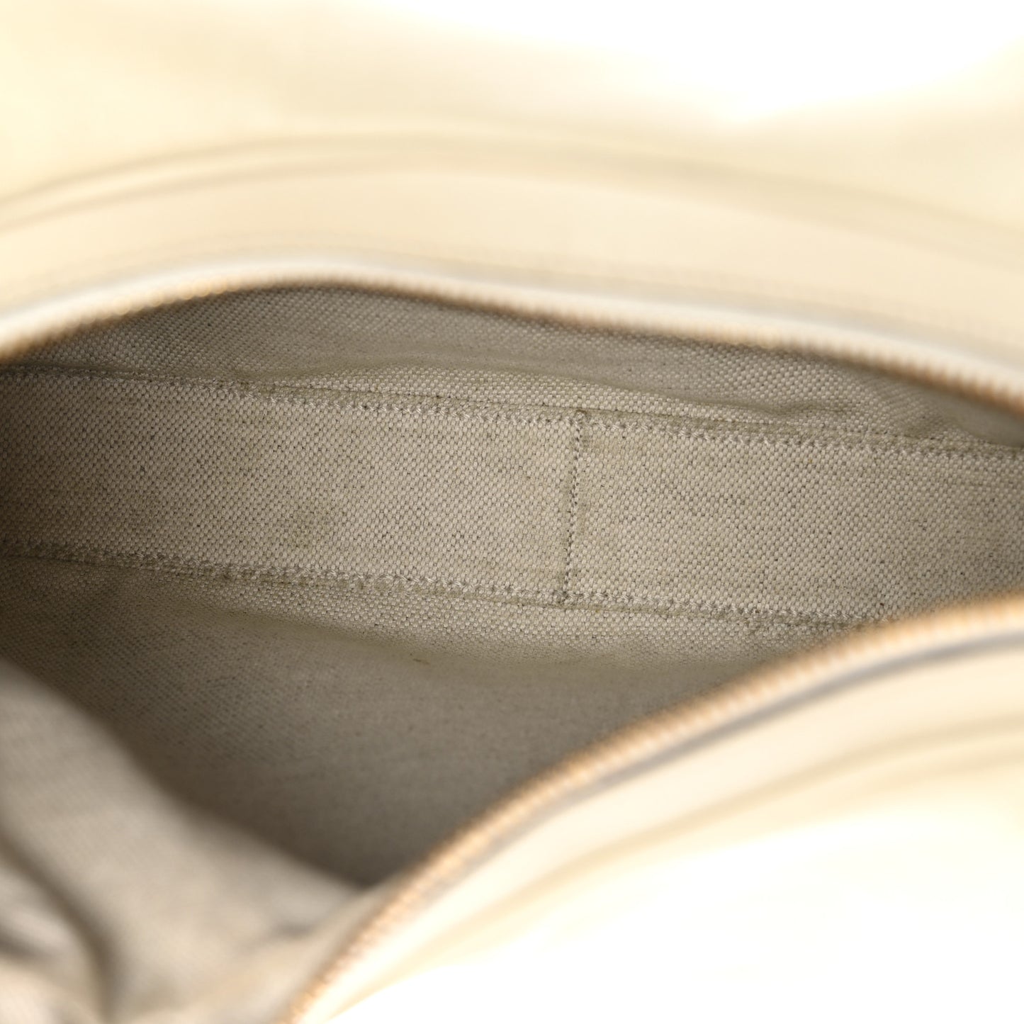 Aria Calfskin Web Large Attache Shoulder Bag Beige