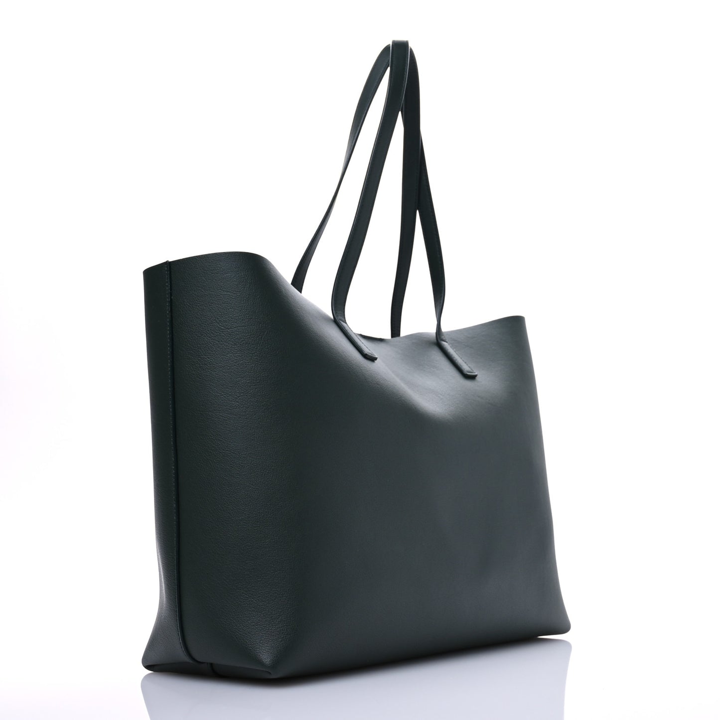 Calfskin Large Shopping Tote Dark Green