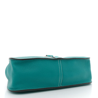 Hermes Taurillon Clemence Halzan 31 GM Vert Verone 4 of 10