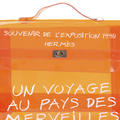 Hermes Vinyl Souvenir De L'Exposition Kelly Orange 7 of 12