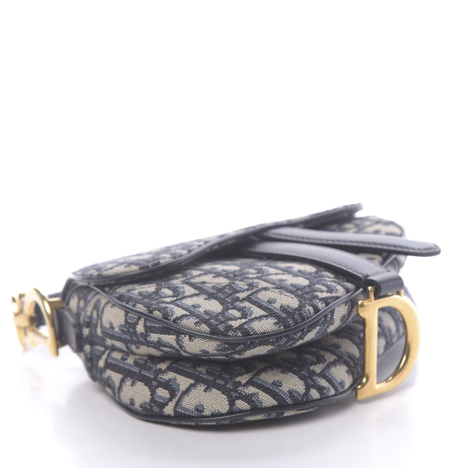 Christian Dior Oblique Mini Saddle Bag Blue 4 of 11