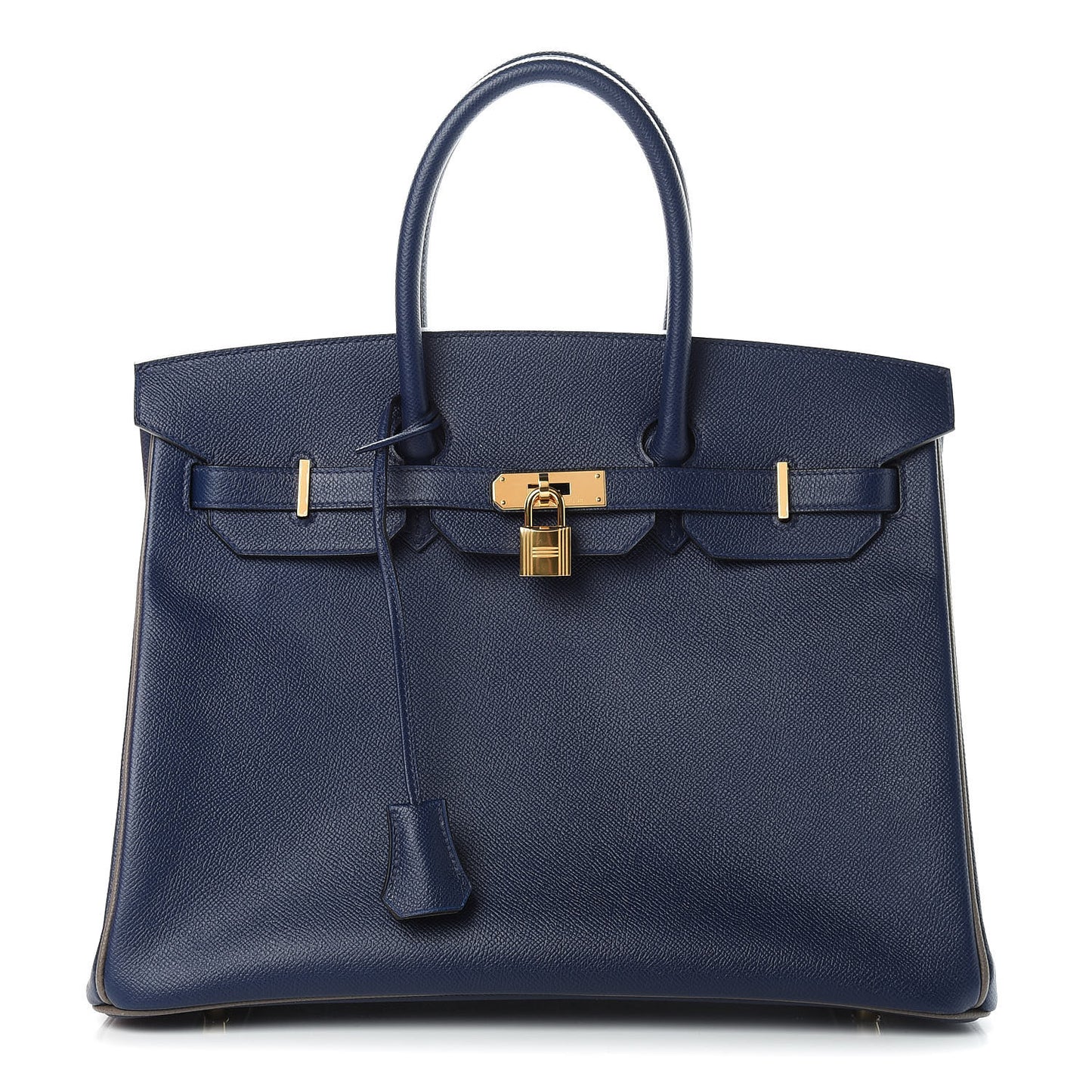 Epsom Horseshoe Birkin 35 Bleu Saphir Etain
