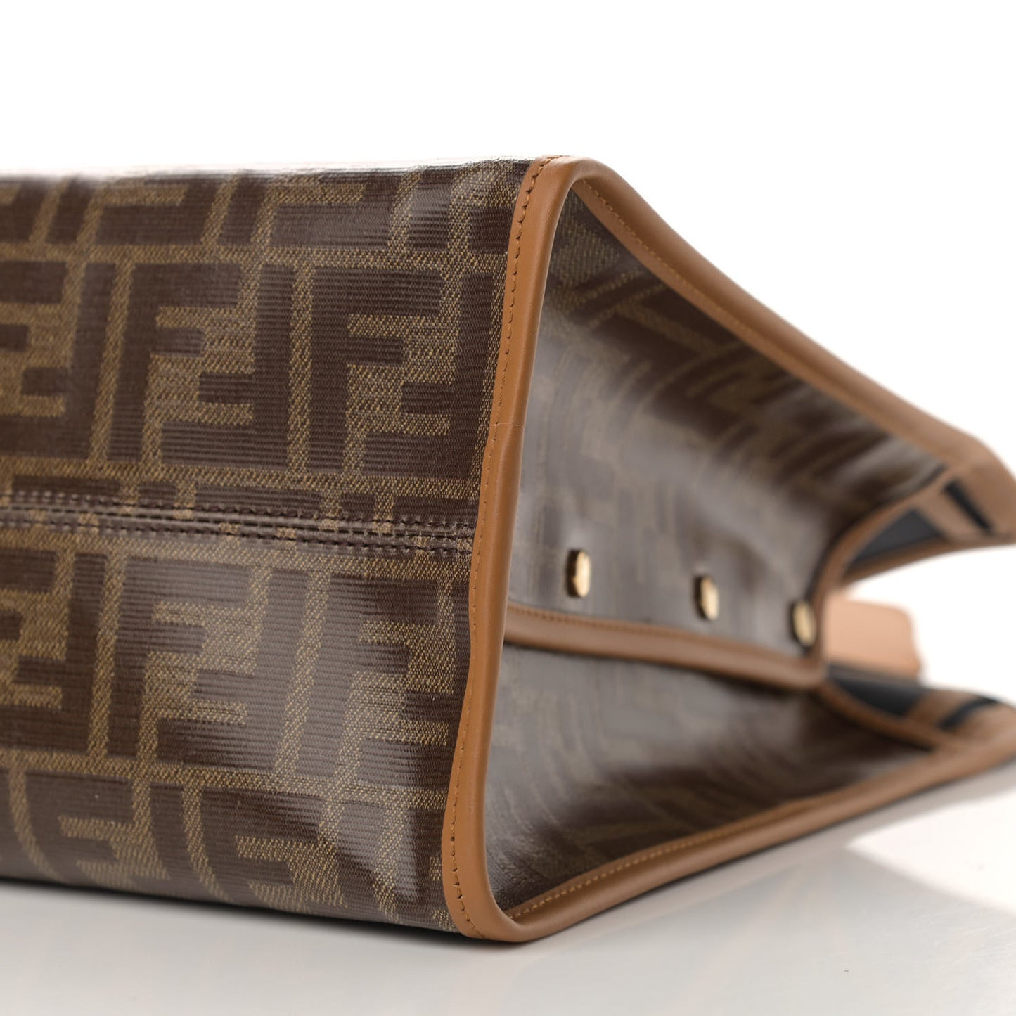 Glazed Fabric Vitello Century FF 1974 Stamp Patch Medium Peekaboo Defender Cover Mogano Panna Caramello