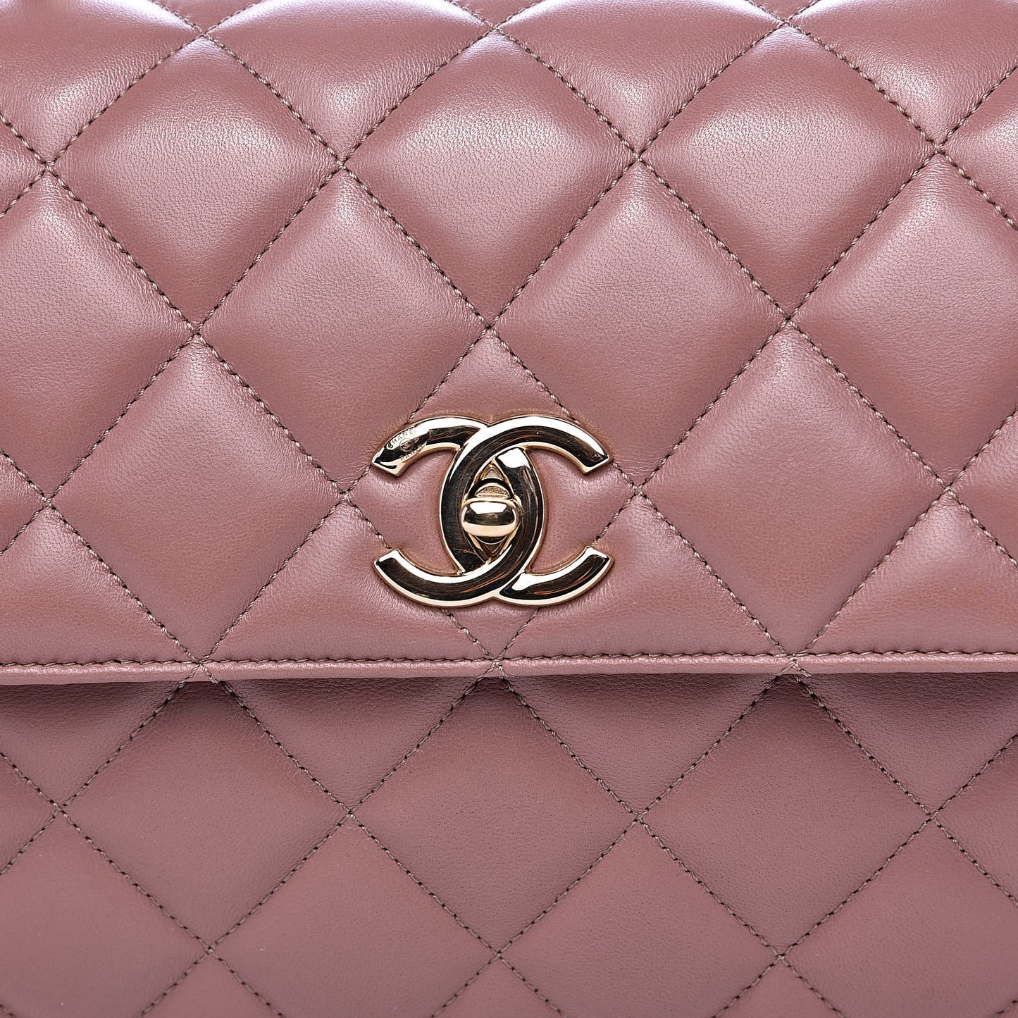 Lambskin Quilted Medium Trendy CC Flap Dual Handle Bag Pink