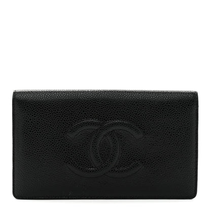 Chanel Caviar Timeless CC Yen Wallet Black 1 of 9