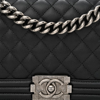 Chanel Caviar Quilted Medium Boy Flap Black 8 of 10