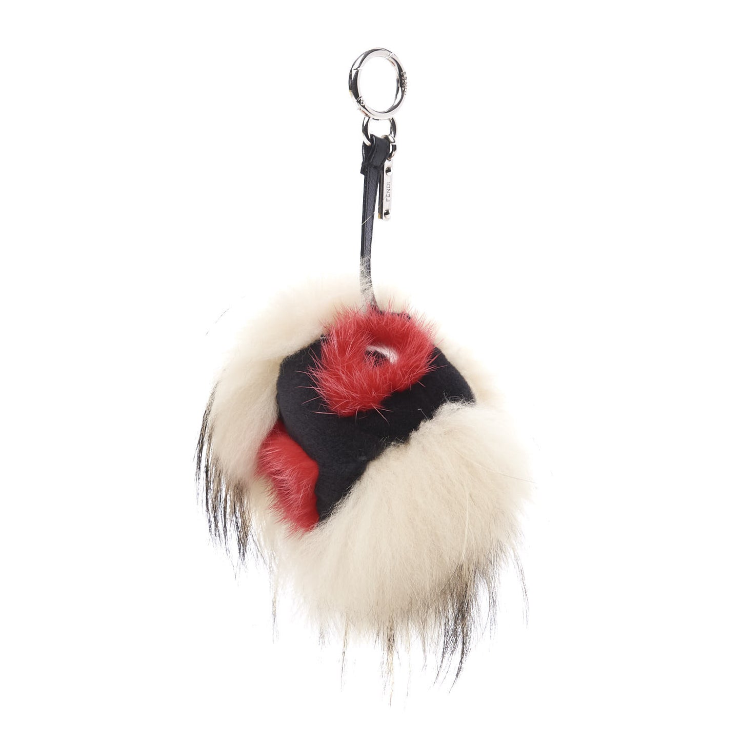 Mink Fox Rabbit Fur Vitello Flamingo Kurioso Monster Bag Bug Charm Beige Multicolor Black