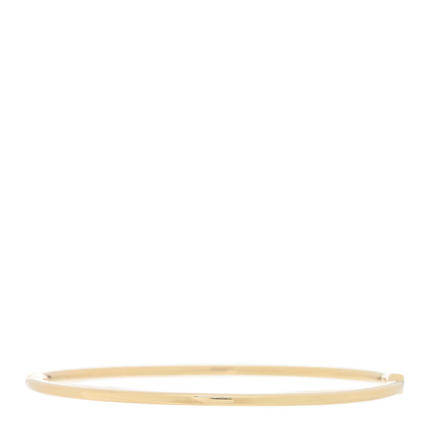 18K Yellow Gold Diamond Metro Hinged Bangle Bracelet