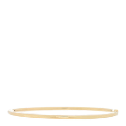 Tiffany 18K Yellow Gold Diamond Metro Hinged Bangle Bracelet 2 of 3