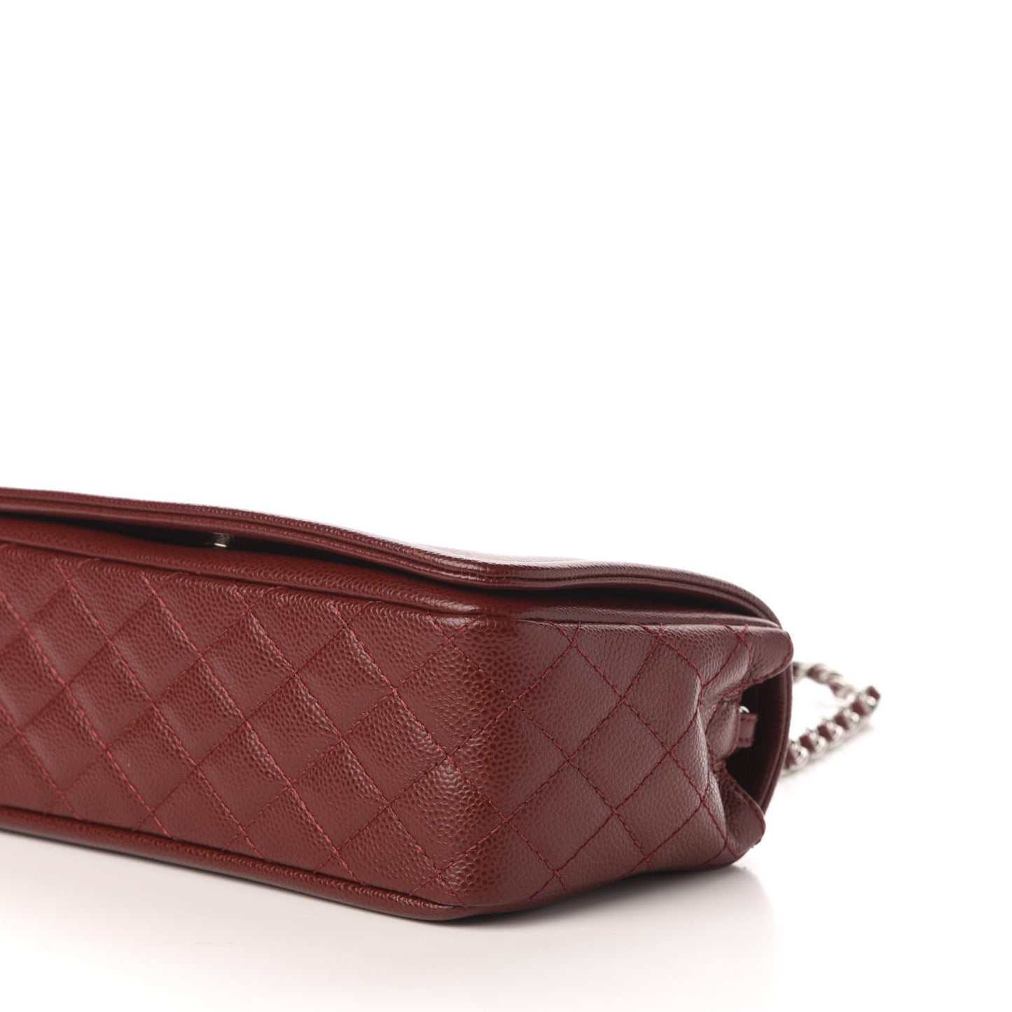 Caviar Medium Timeless CC Flap Dark Red
