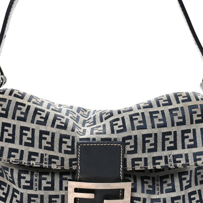 Fendi Zucchino Baguette Navy 7 of 9