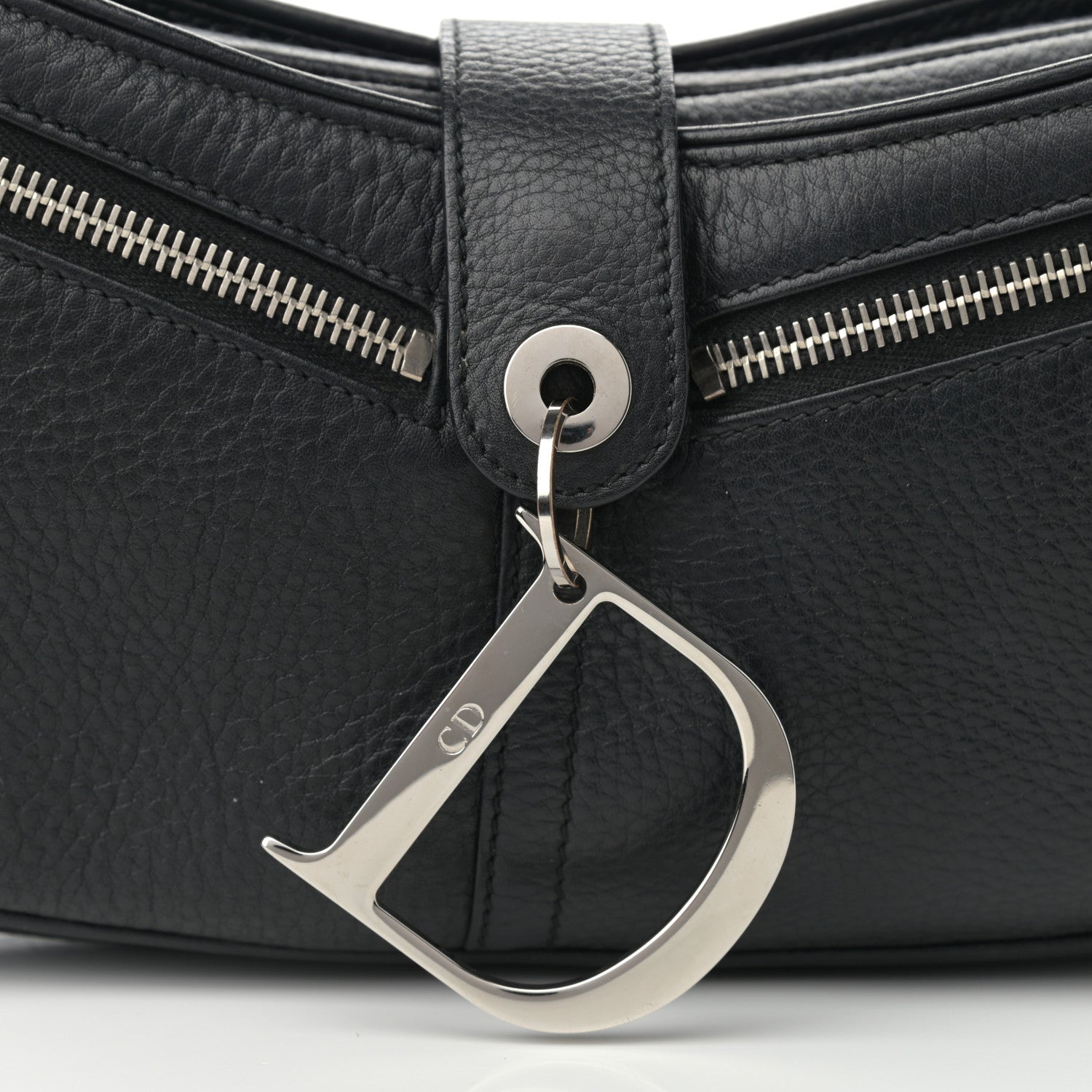 Christian Dior Calfskin Shoulder Bag Black 7 of 9
