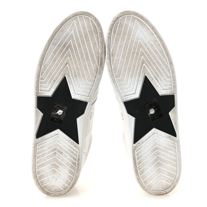 Christian Dior Calfskin Suede Dior Star Low Top Sneakers 41 White Black 7 of 14