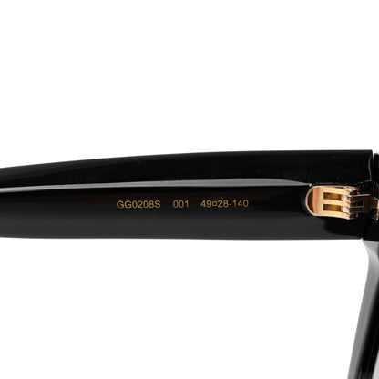 Gucci Acetate Crystal Star Round Frame Sunglasses GG0208S Black 5 of 8