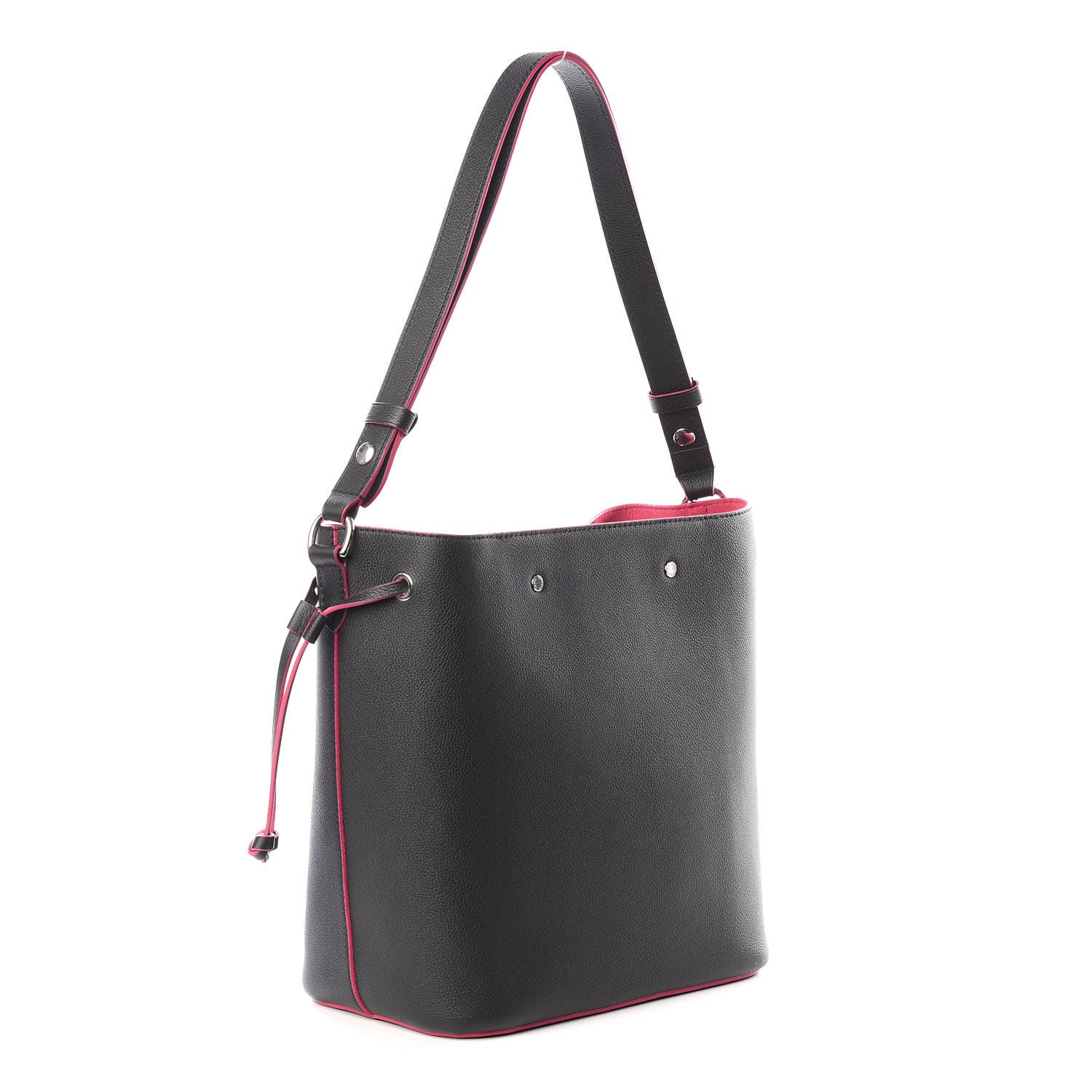 Louis Vuitton Calfskin Lockme Bucket Black 2 of 11