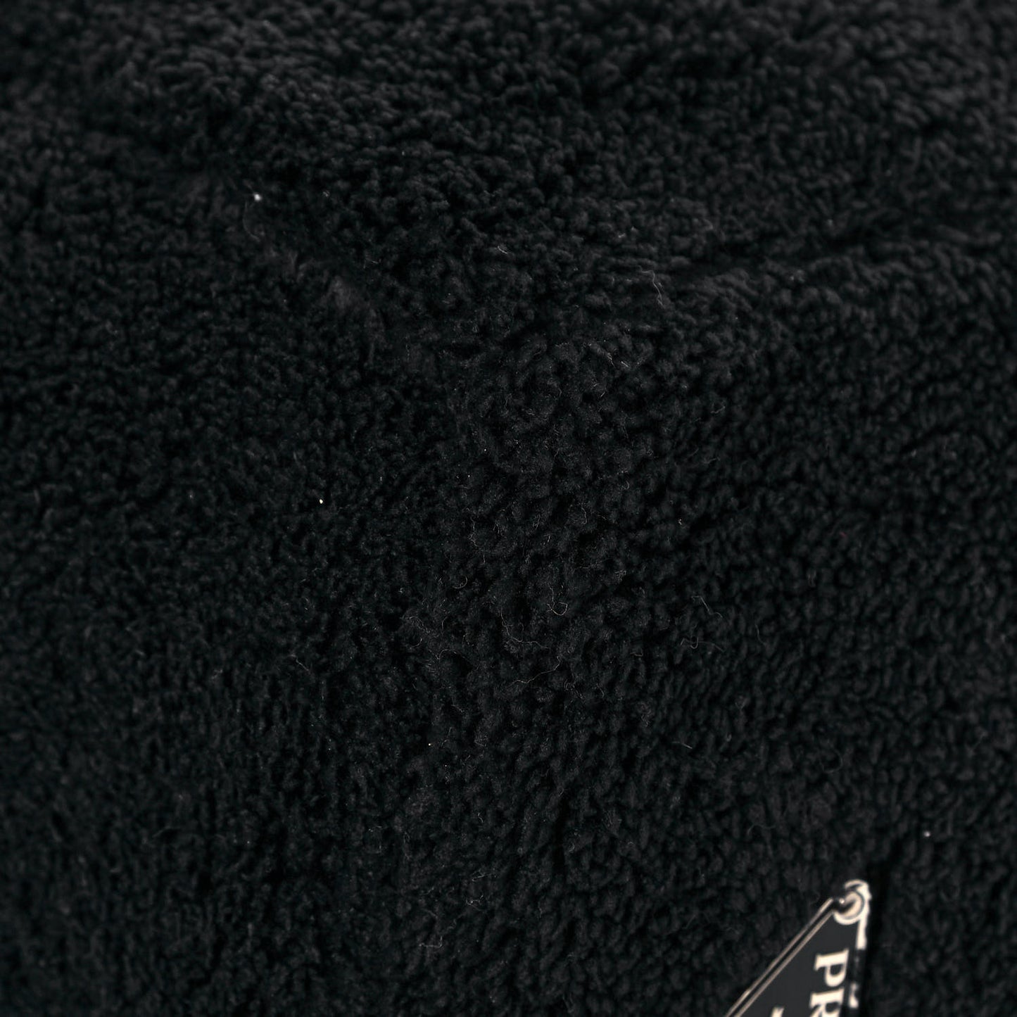 Terry Cloth Tote Bag Black White