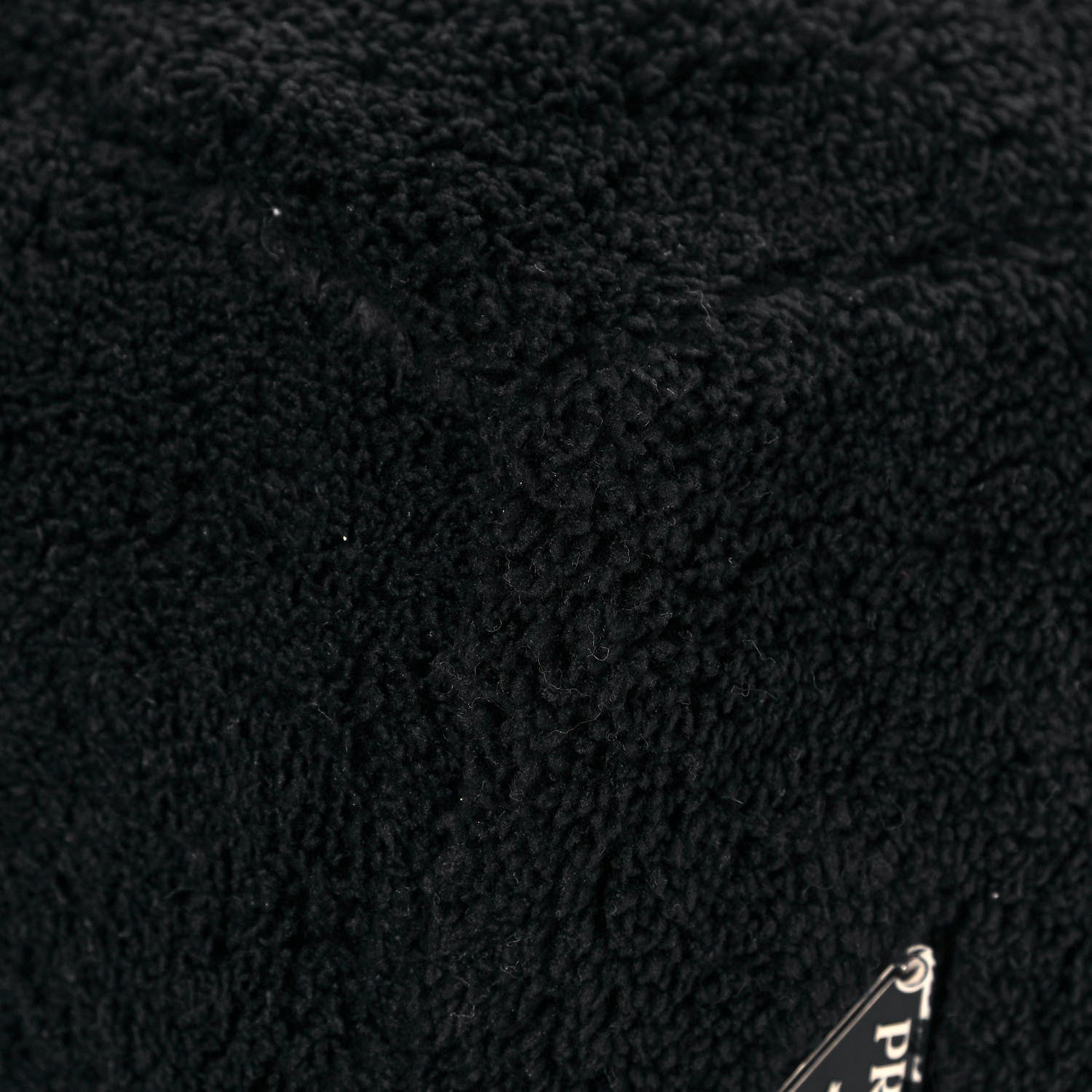 Prada Terry Cloth Tote Bag Black White 11 of 12