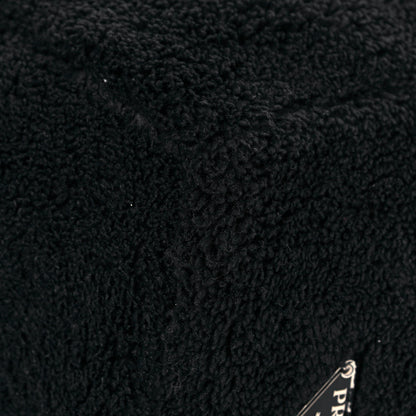 Prada Terry Cloth Tote Bag Black White 11 of 12