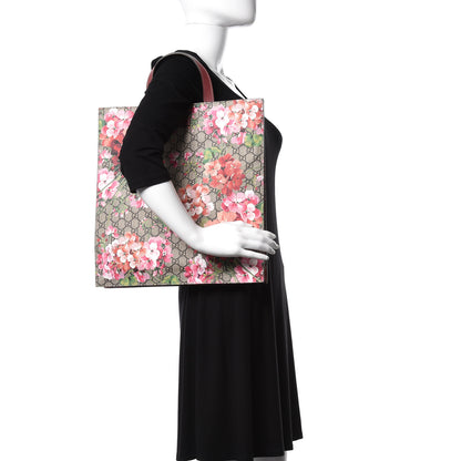 Gucci Soft GG Supreme Monogram Blooms Vertical Tote Beige Multicolor Dry Rose 3 of 10
