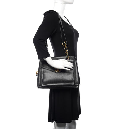 Chanel Caviar Flap Shoulder Bag Black 2 of 13
