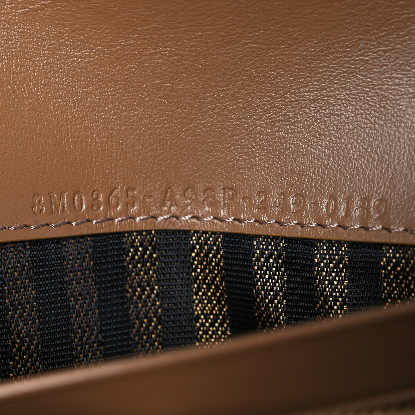 Fabric Jacquard FF 1974 Continental Wallet On Chain Tobacco Moro