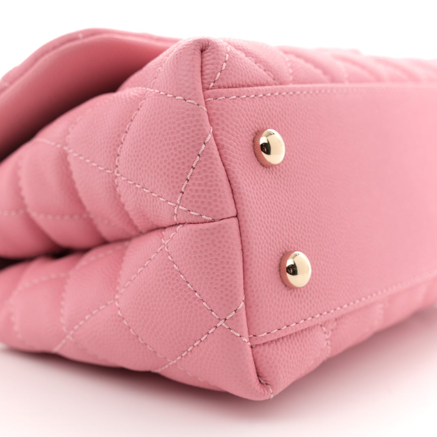 Caviar Quilted Mini Coco Handle Flap Pink
