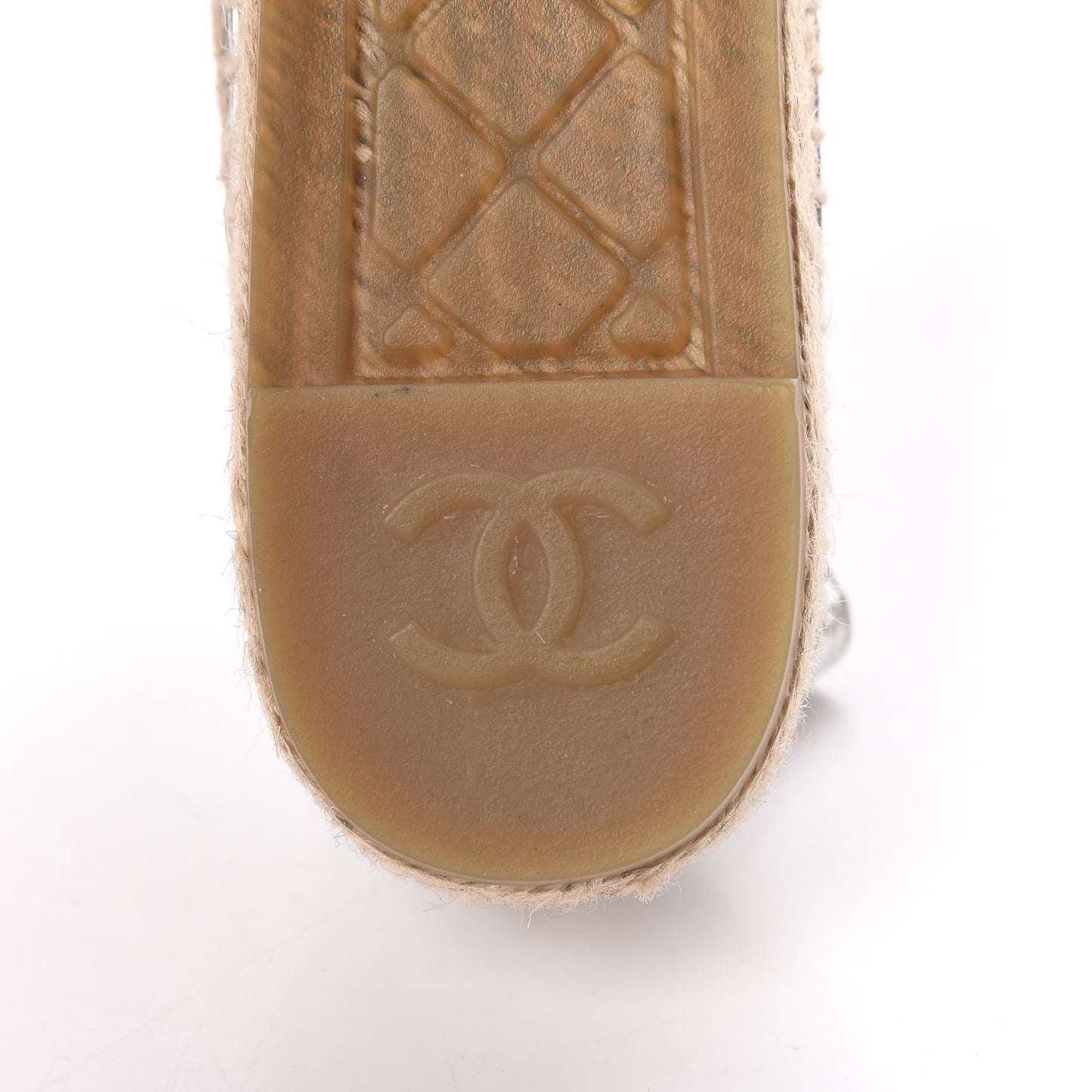 Laminated Goatskin CC Espadrilles 38 Silver