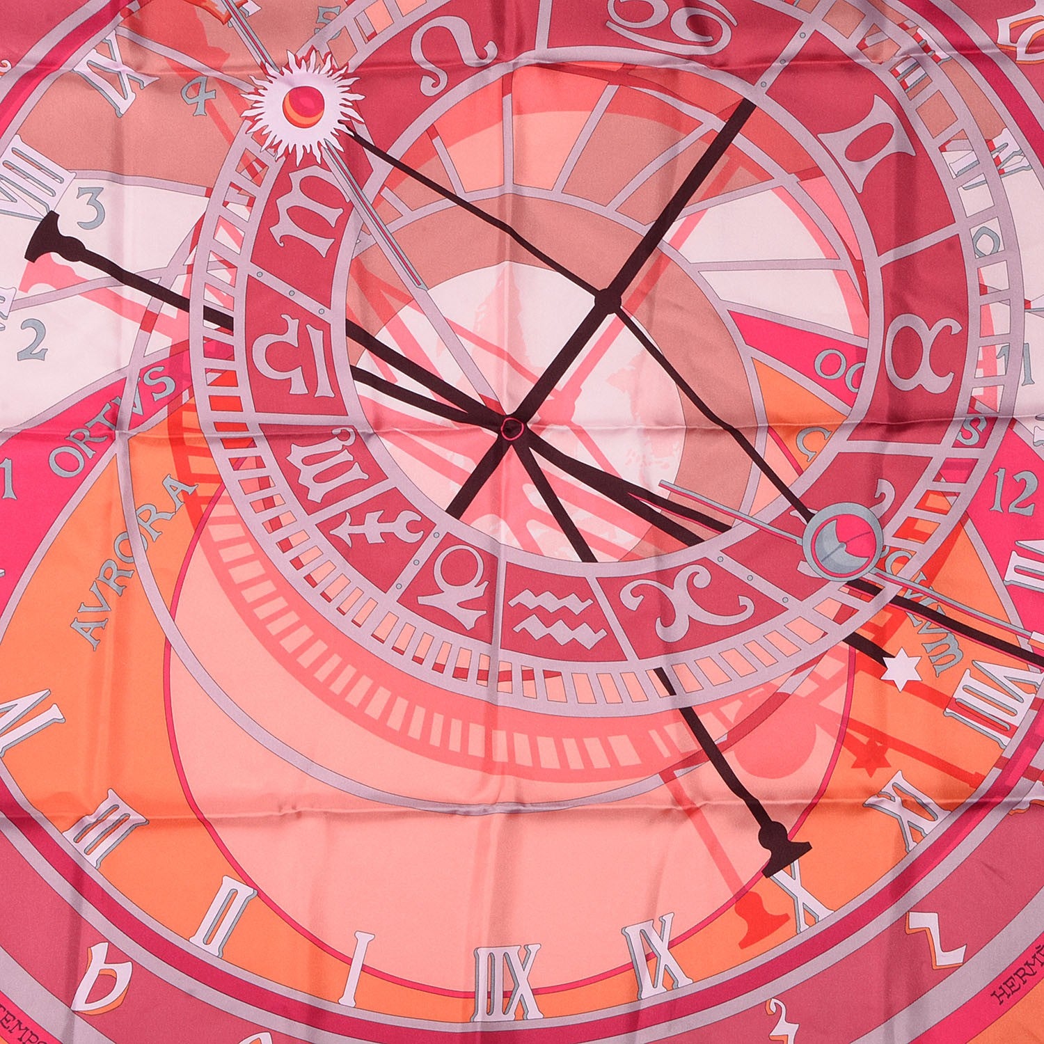 Hermes Silk Mecanique Du Temps Scarf 90 1 of 7