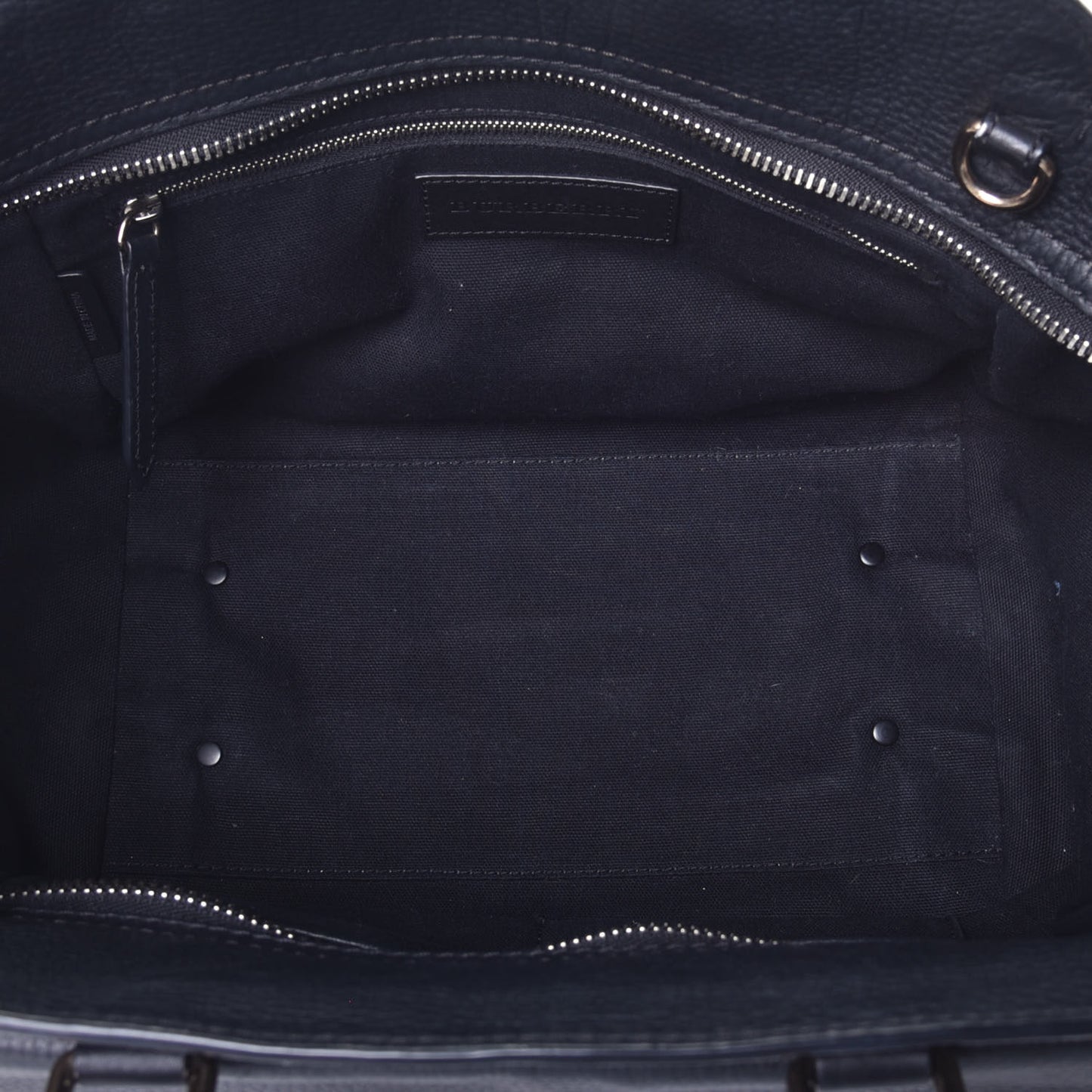 Canvas Mega Check Grained Calfskin Medium Harcourt Satchel Black