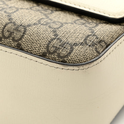 Gucci GG Supreme Monogram Small Horsebit 1955 Shoulder Bag Beige Mystic White 12 of 14