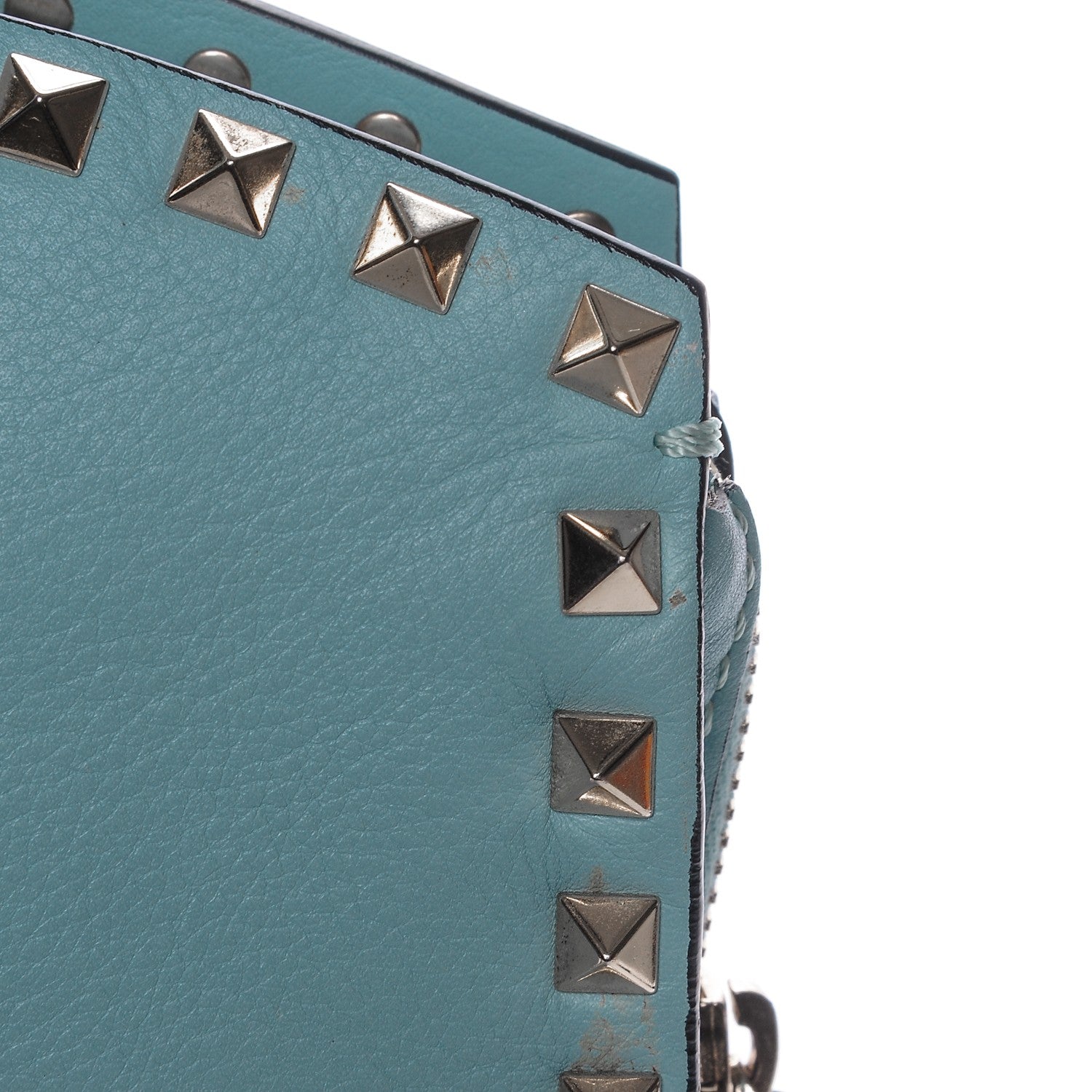 Valentino Garavani Vitello Rockstud Dome Shopper Baby Blue 7 of 8