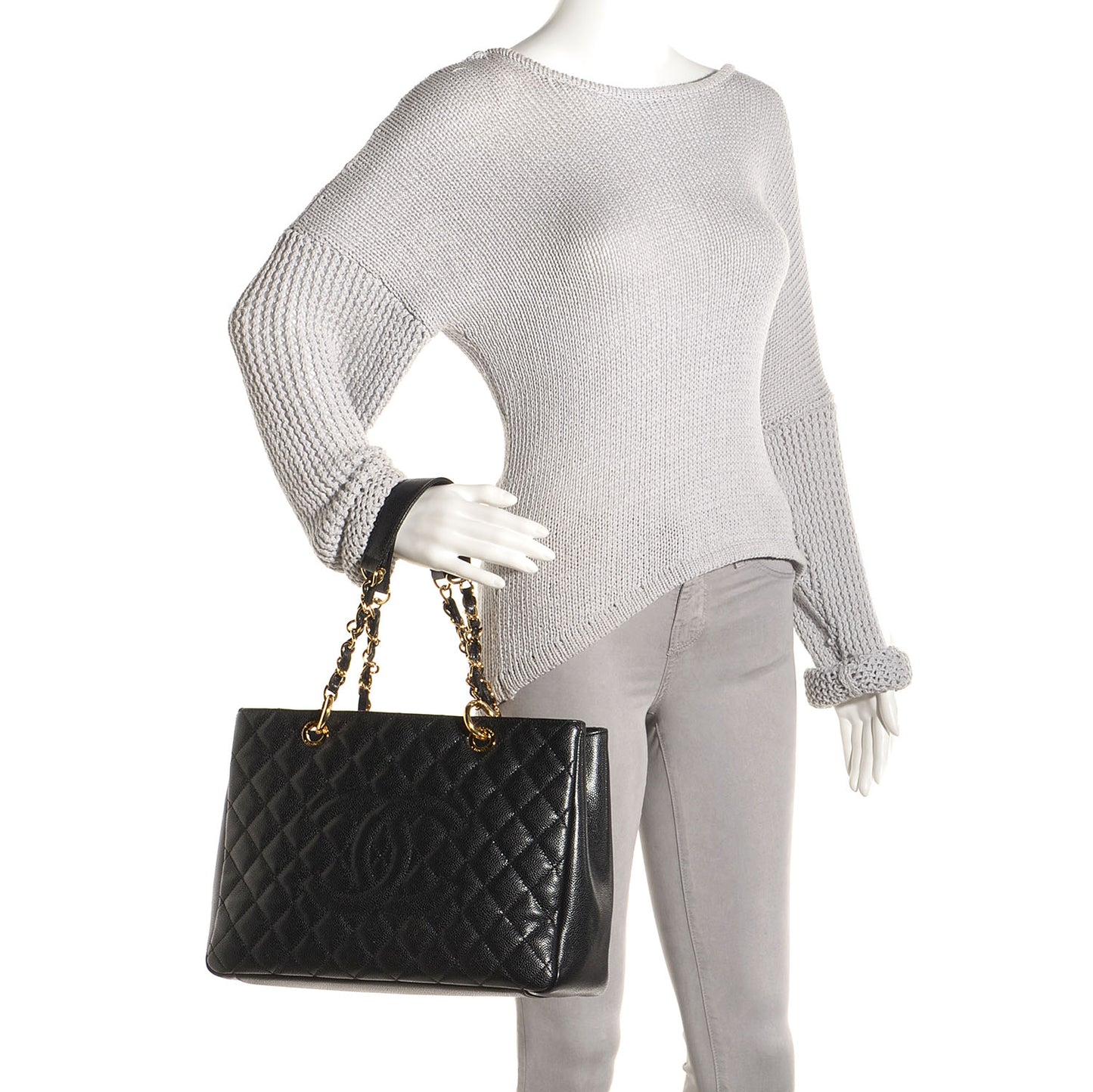 Caviar Grand Shopping Tote GST Black