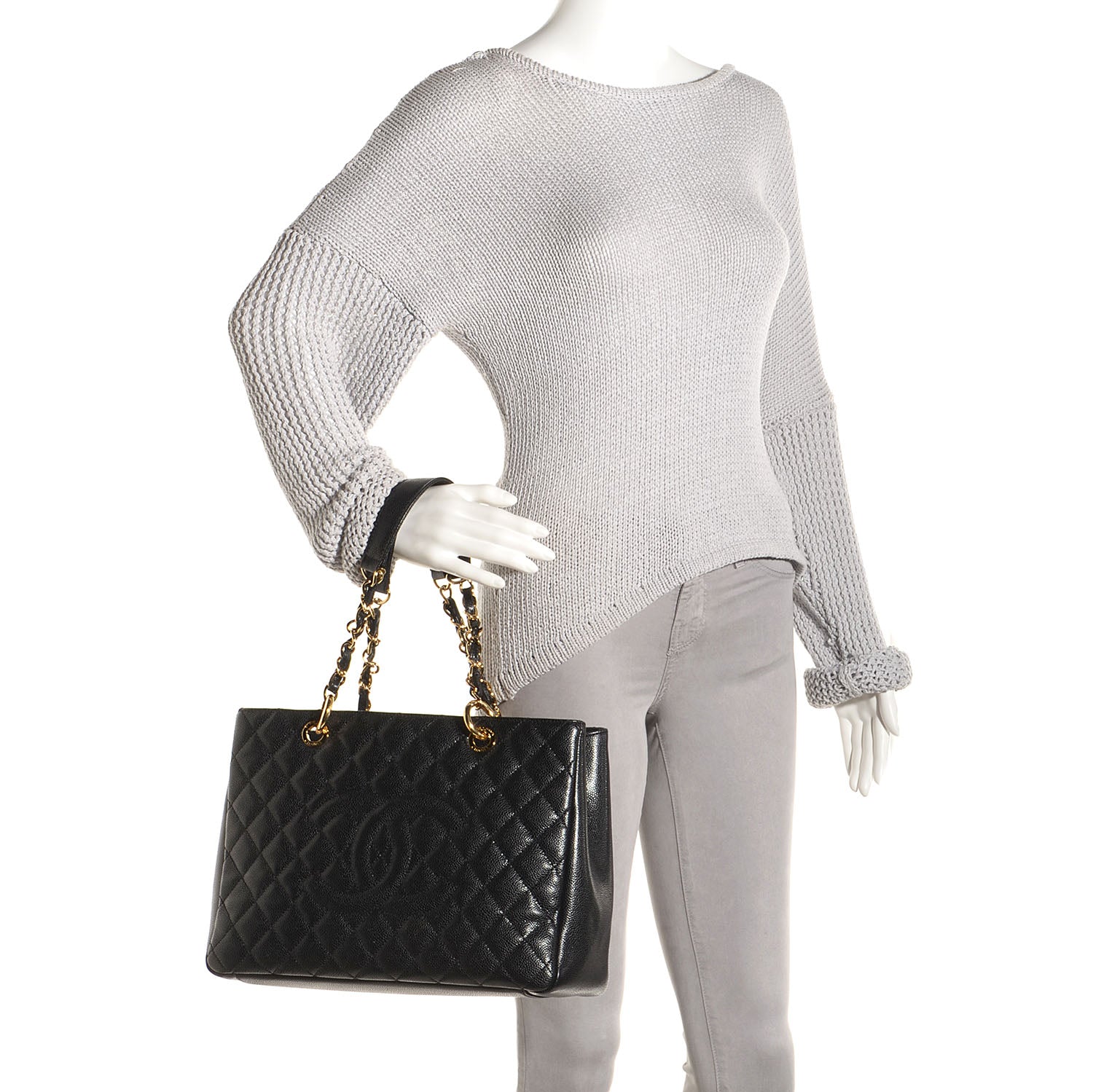 Chanel Caviar Grand Shopping Tote GST Black 2 of 6