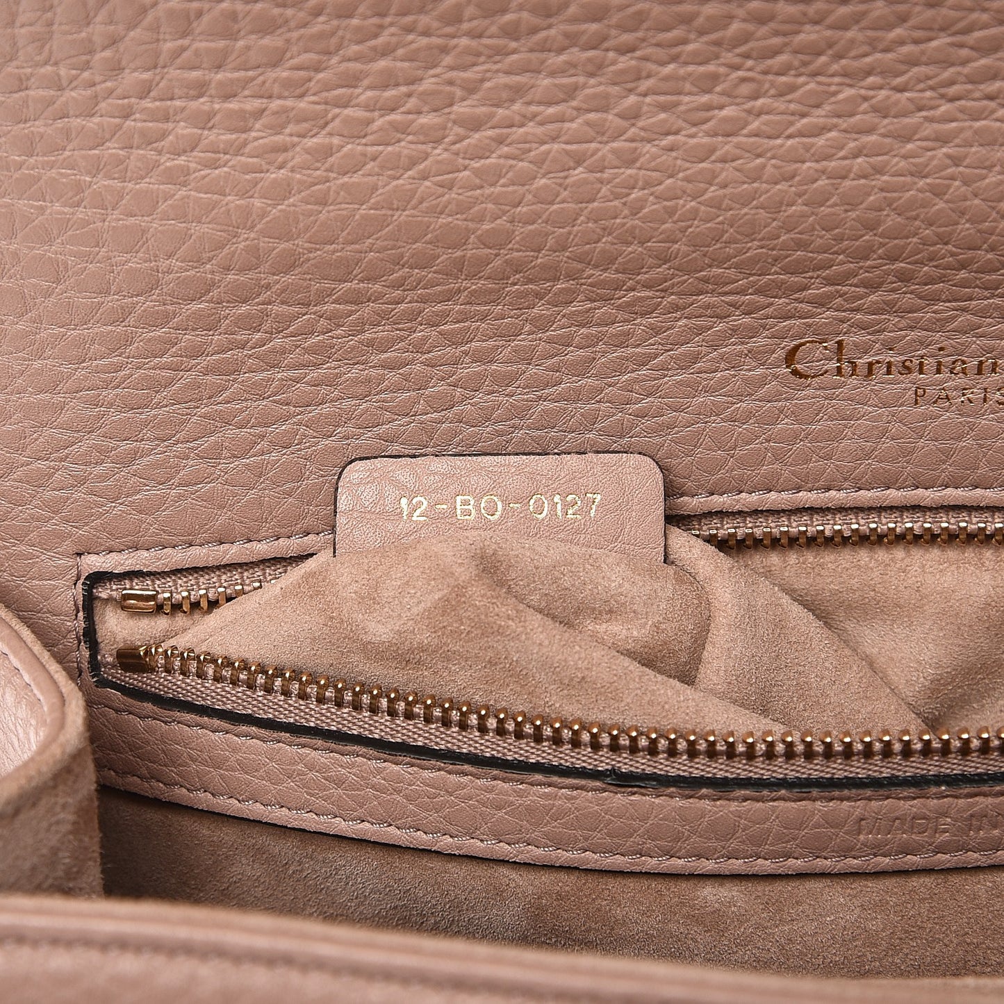Grained Calfskin Medium Diorama Flap Bag Nude