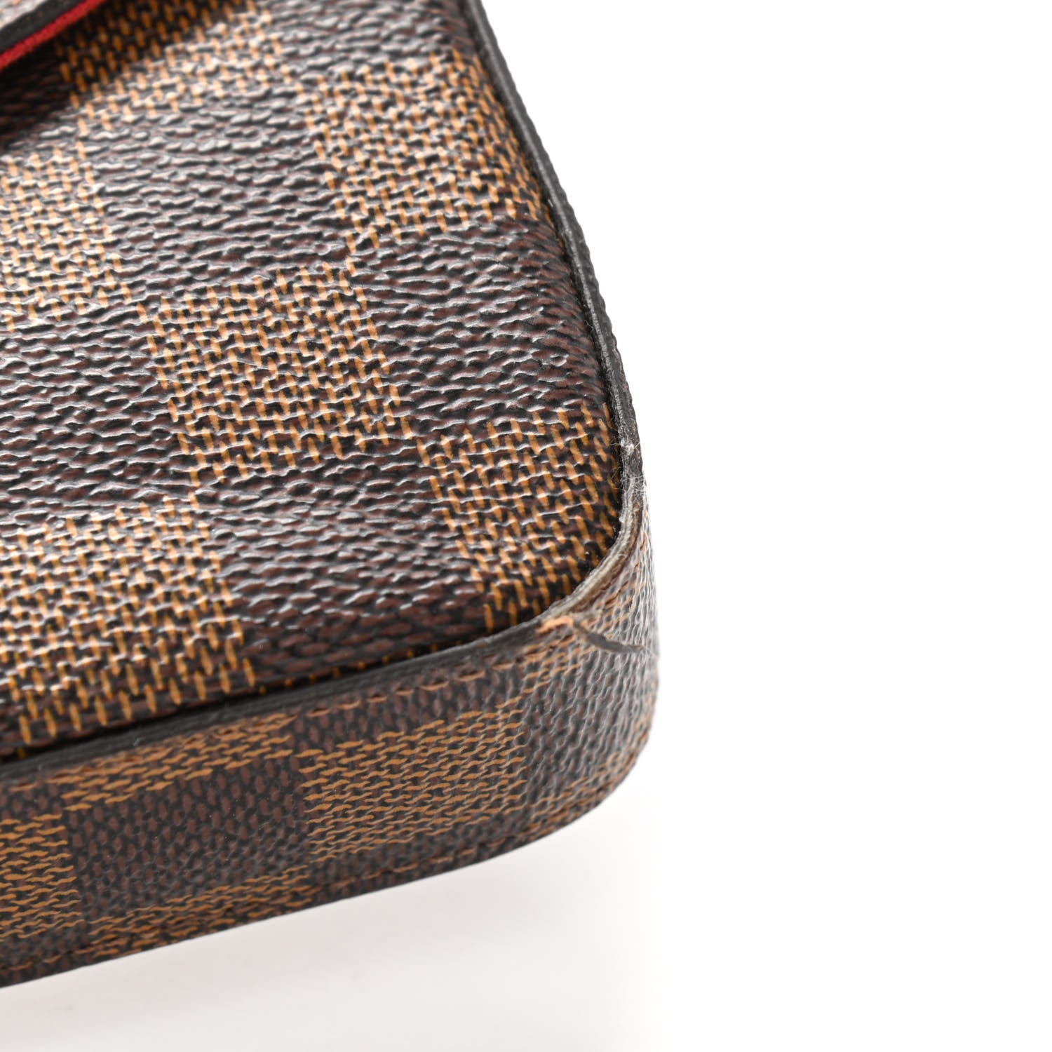 Louis Vuitton Damier Ebene Pochette Felicie Chain Wallet 11 of 16