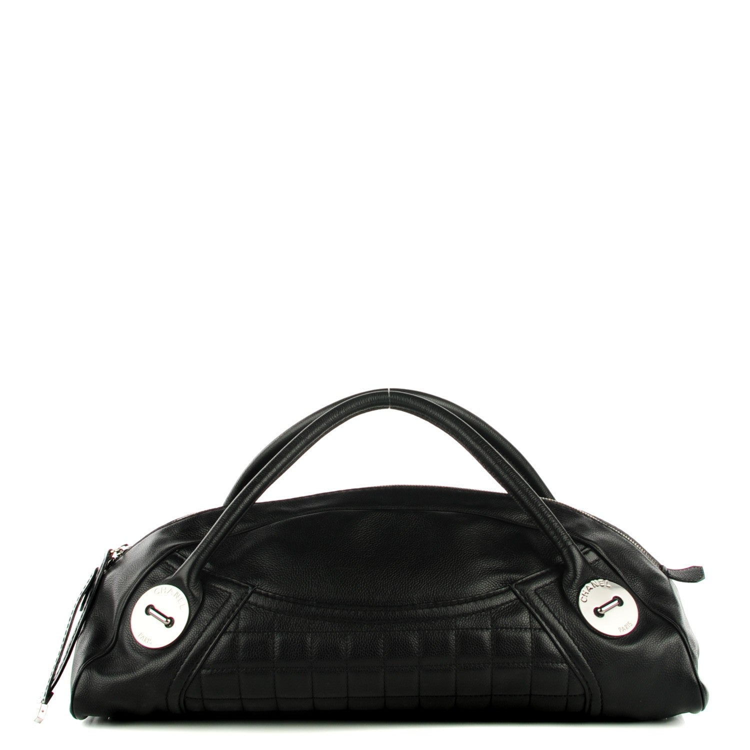 Chanel Caviar Square Quilted Dome Satchel Black 1 of 7