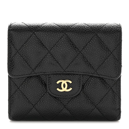 Chanel Caviar Quilted Compact Flap Wallet Black 1 of 9
