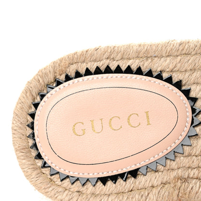 Gucci Canvas Interlocking G Damita Espadrille Sandals 38 Natural 8 of 10